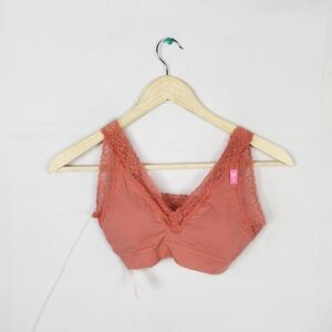 Nwt Small VS Pink Lace Trimmed Bralette in Coral